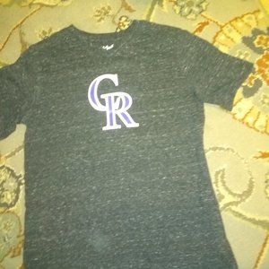 Cat & Jack gray tee shirt with "Colorado Rockies" in purple size 8-10-$5.00